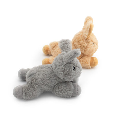 7" Wee Bunnies - 2 Pack plush dog toy with soft fabric, designed for gentle play and cuddling