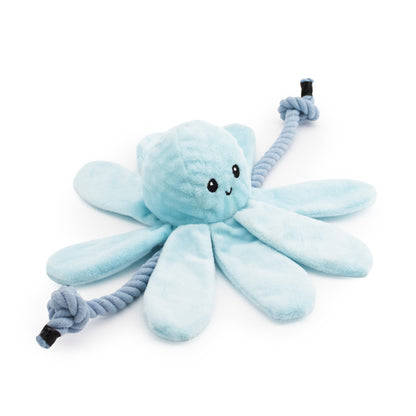7" Itty Bitty Octopus - 2 Pack RnR plush dog toy with soft fabric, designed for gentle play and cuddling