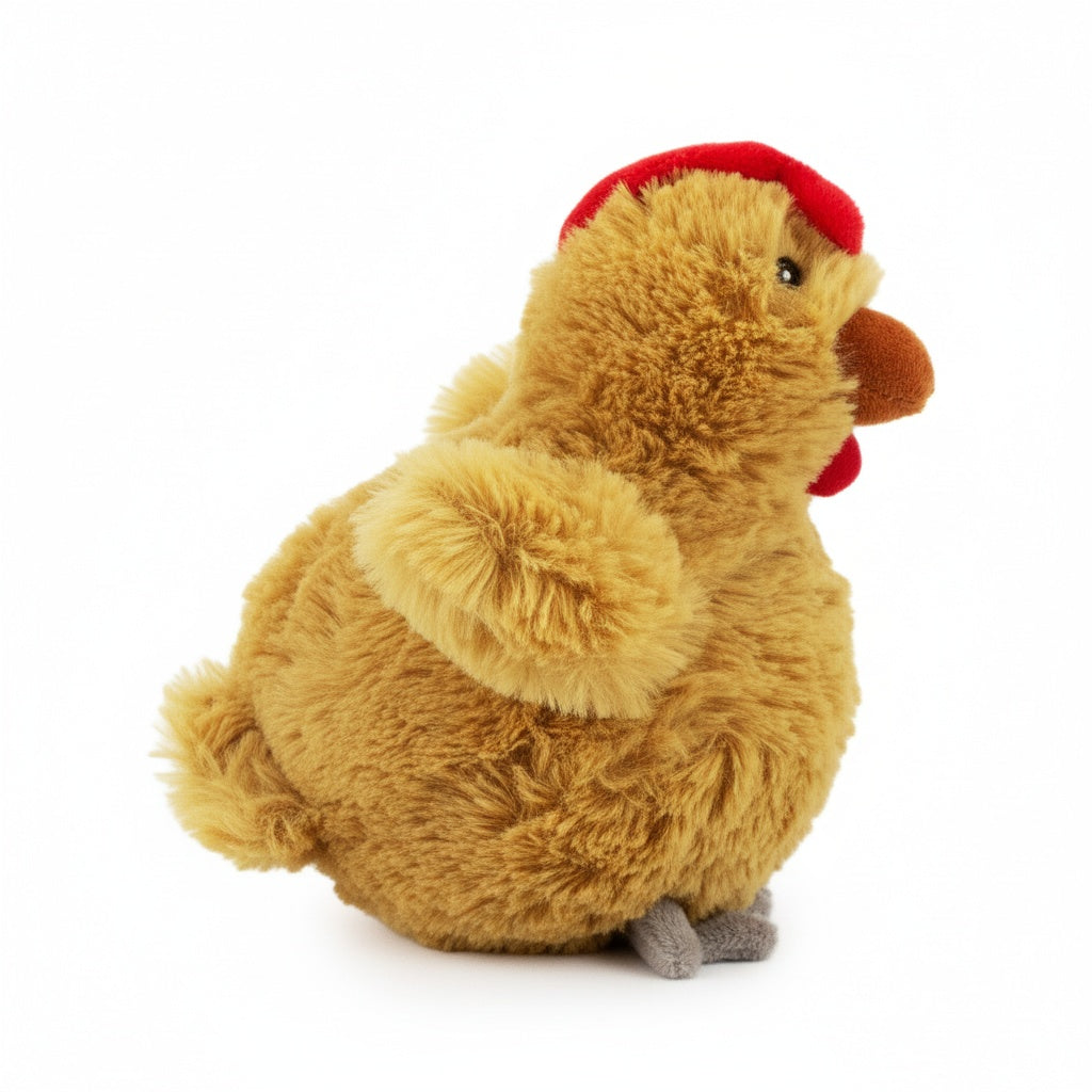 7" Chester Chic W/ Squeaker Ball plush dog toy with soft fabric, designed for gentle play and cuddling