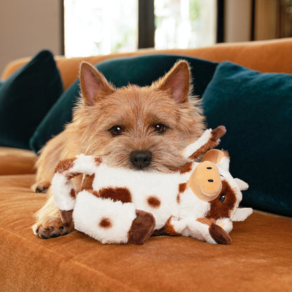 8.5" Cow w/ squeaker and crinkle